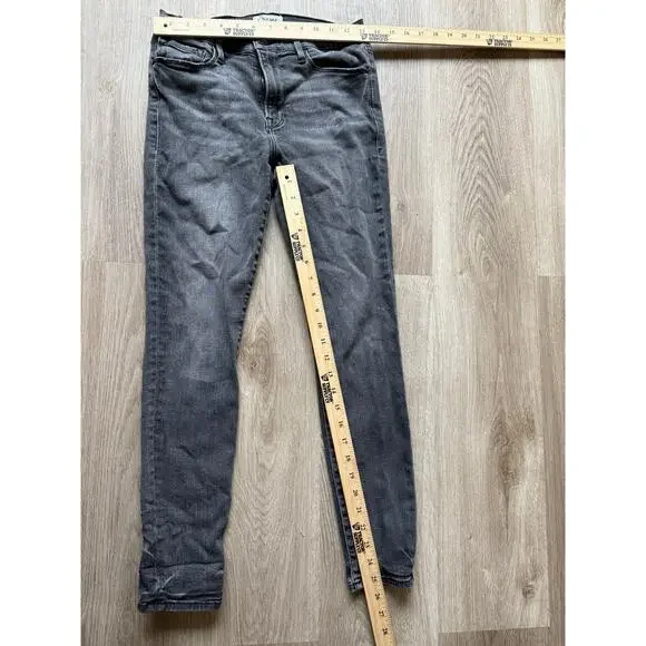 FRAME Le Skinny De Jeanne Crop jeans, women's size 30, black gray, stretch - Picture 4 of 7